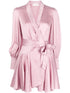 Silk Wrap Mini Dress